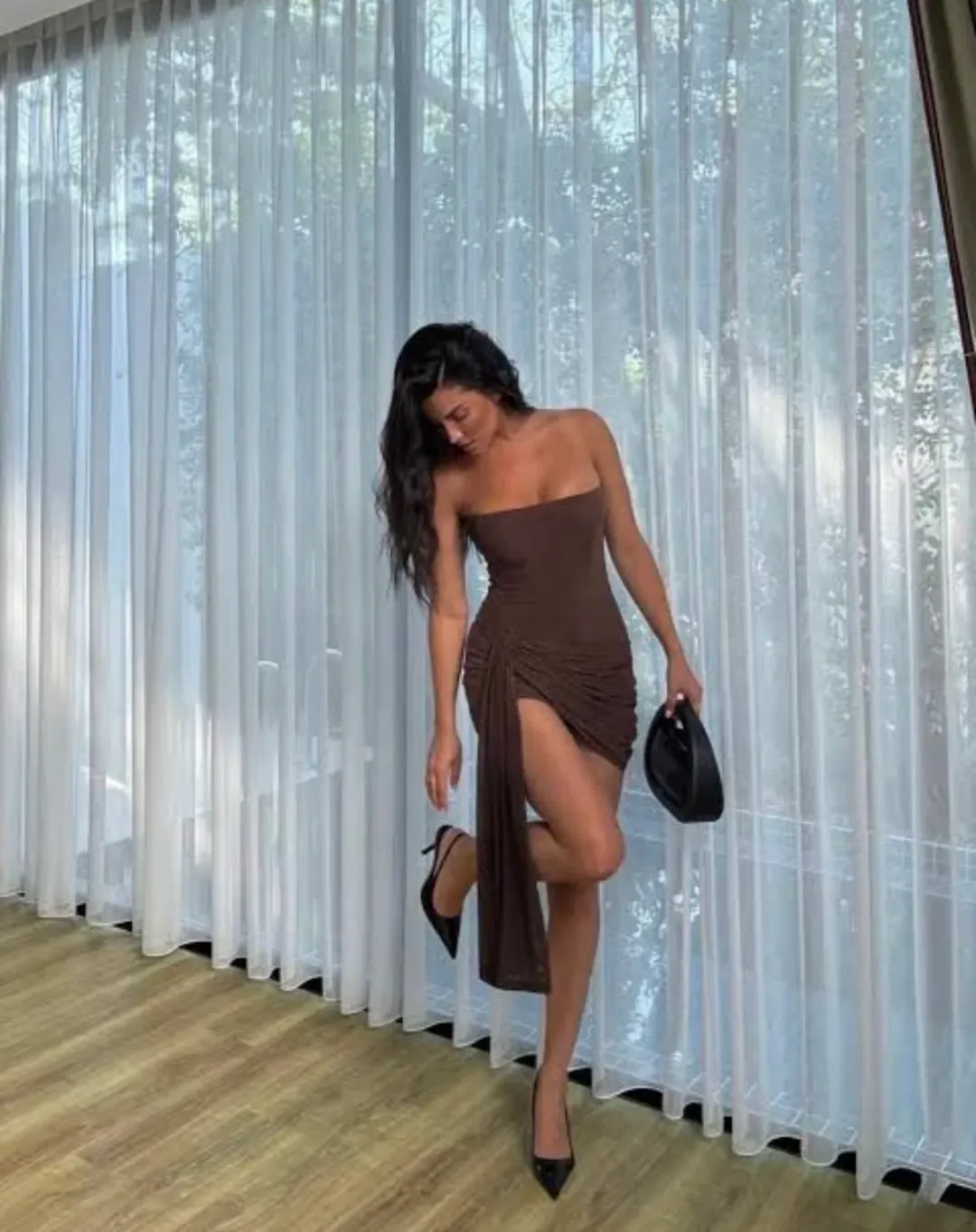 Leau Mira Mesh Corset Dress for rent on The Volte - main image