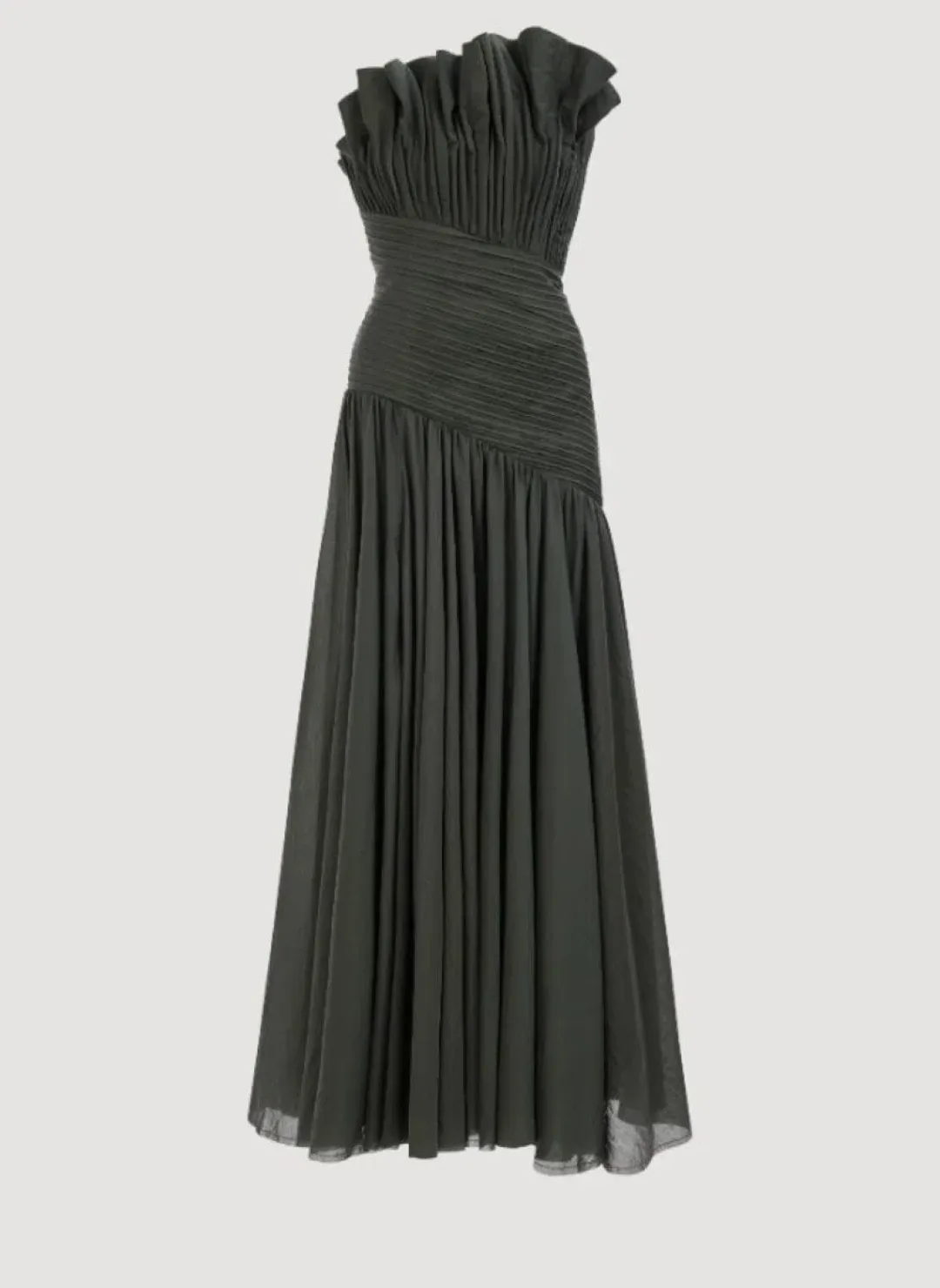 Aje Aquiline Maxi Dress in Hunter Green Size 12 for rent on The Volte - main image