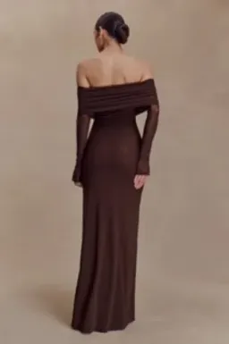 Brown Josie Long Sleeve Dress for rent on The Volte - image 2