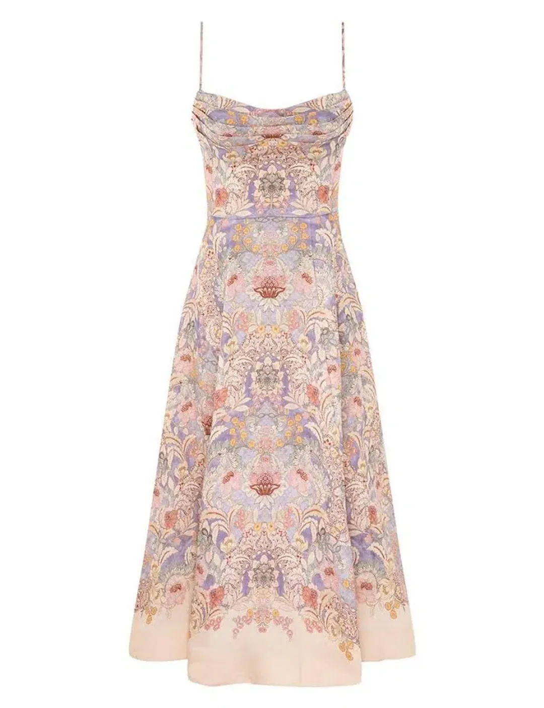 πΈπ New ZIMMERMAN Rebellion Tuck Summer Midi Dress β Blue Floral β Size 10 AU (sz 1) πΈ for rent on The Volte - main image