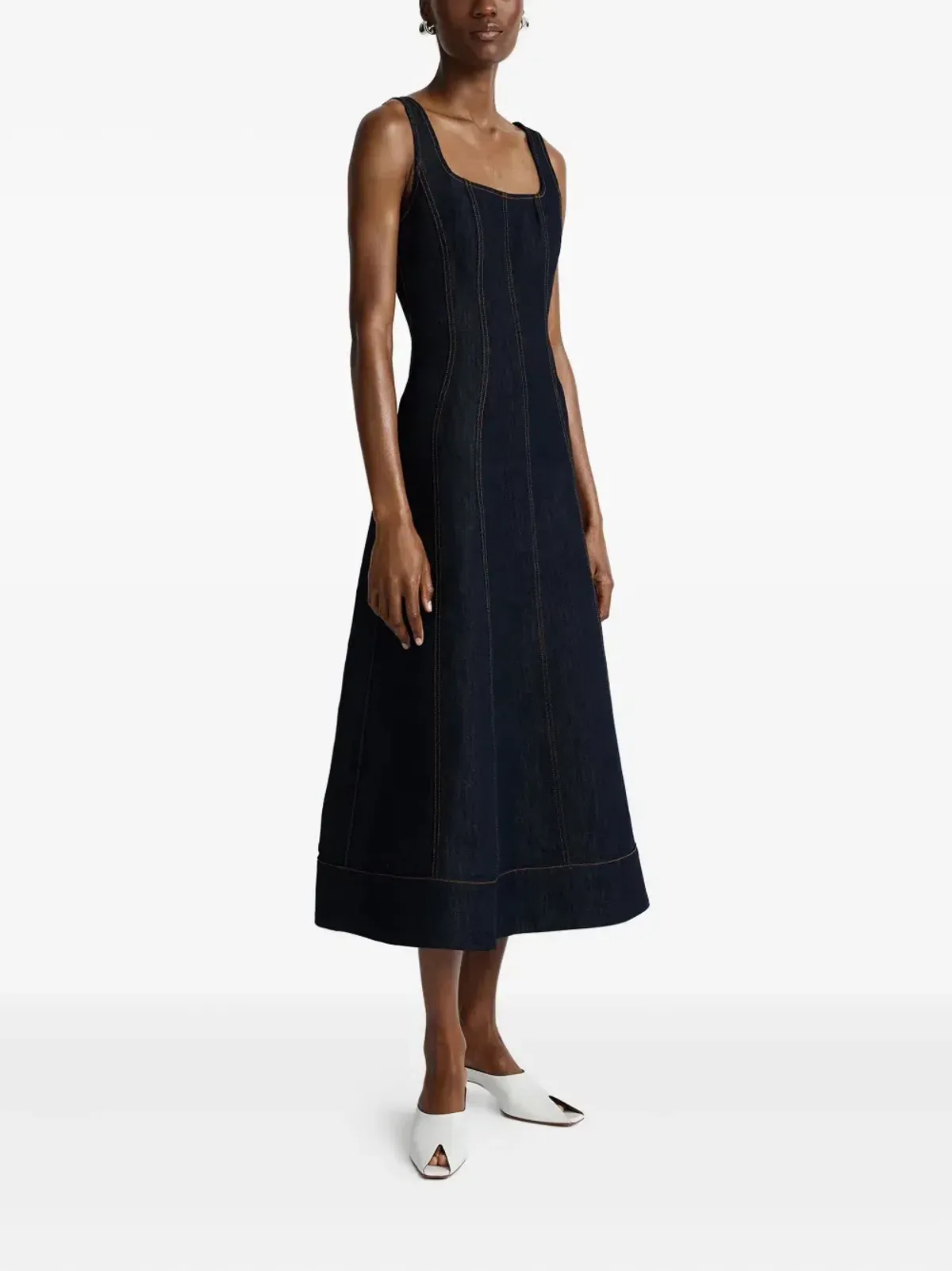 ANNA QUAN Justice Dress Dark Indigo Denim Size 8 AU - Image 3