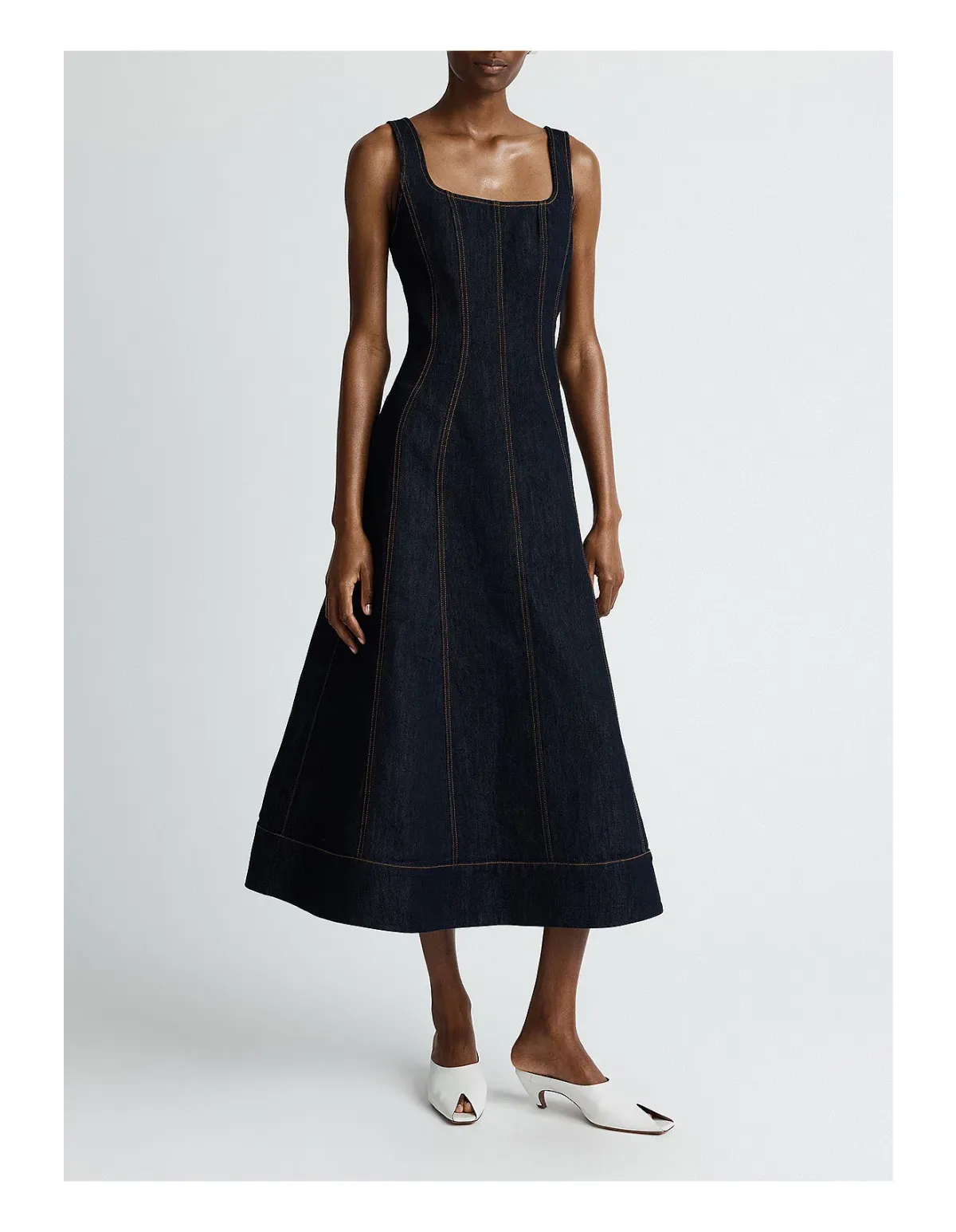 ANNA QUAN Justice Dress Dark Indigo Denim Size 8 AU - Image 1