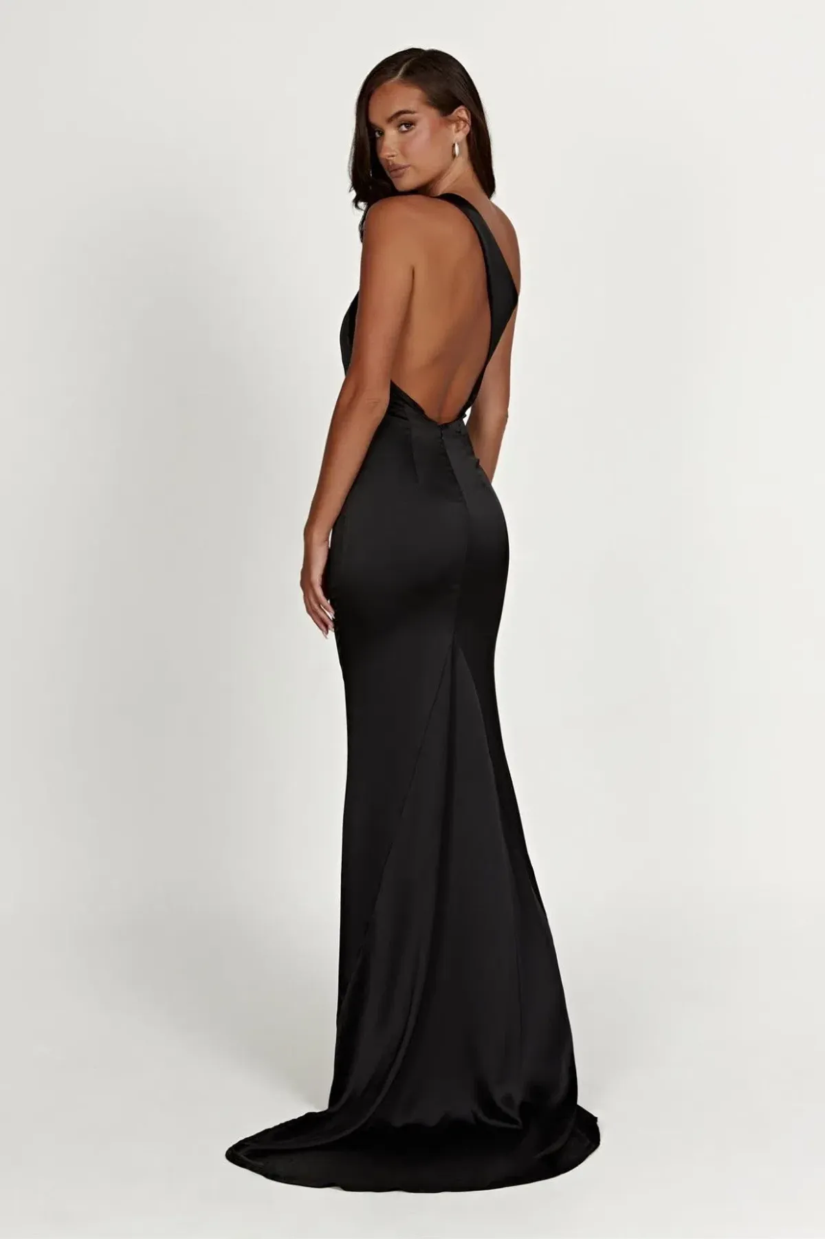 Harper One Shoulder Gown - Black Size M - Image 2