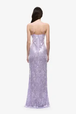 Misha Sapphire Sequin Maxi Dress Lilac Size S for rent on The Volte - image 2