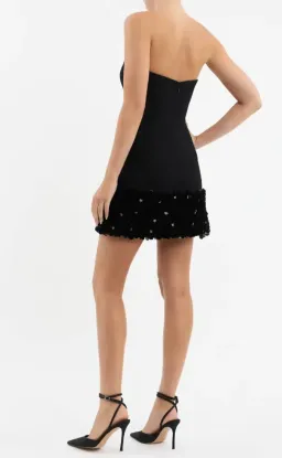 Rebecca Vallance Elaine Mini Dress Black Size 8 for rent on The Volte - image 3