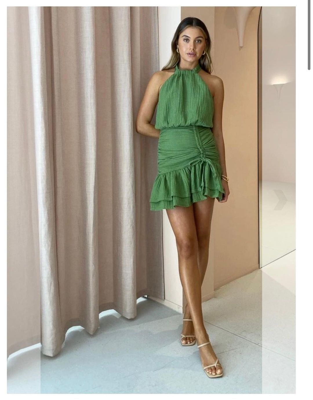 Issy Sail Away Dress in Fern 10 for rent on The Volte - main image