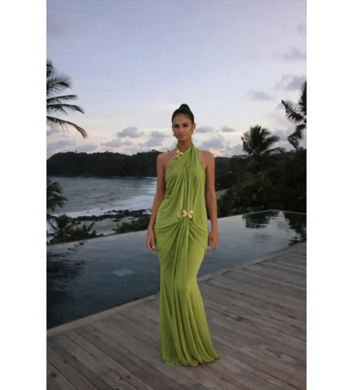 Abyss by Abby Debut Maxi Dress in Green Size M/AU10 - Image 1