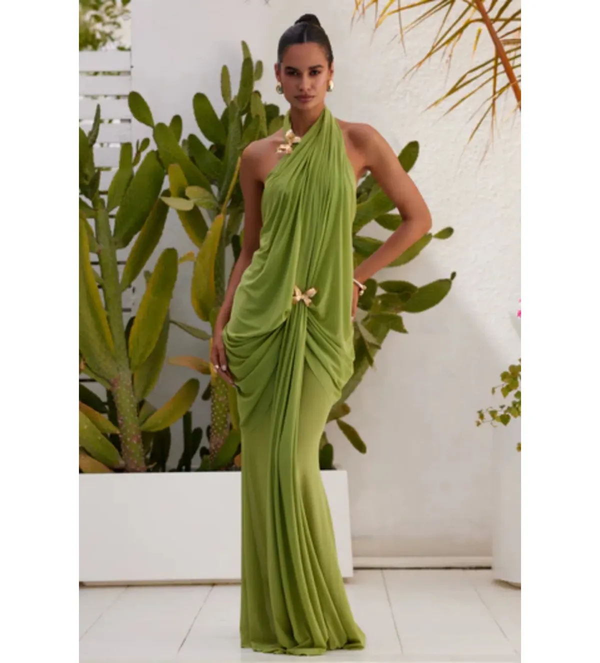 Abyss by Abby Debut Maxi Dress in Green Size M/AU10 - Image 2