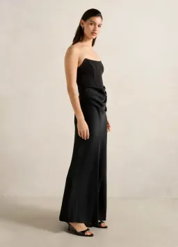 Forever New - Isra Drape Strapless Maxi Dress "Black" Size 8 for rent on The Volte - image 3