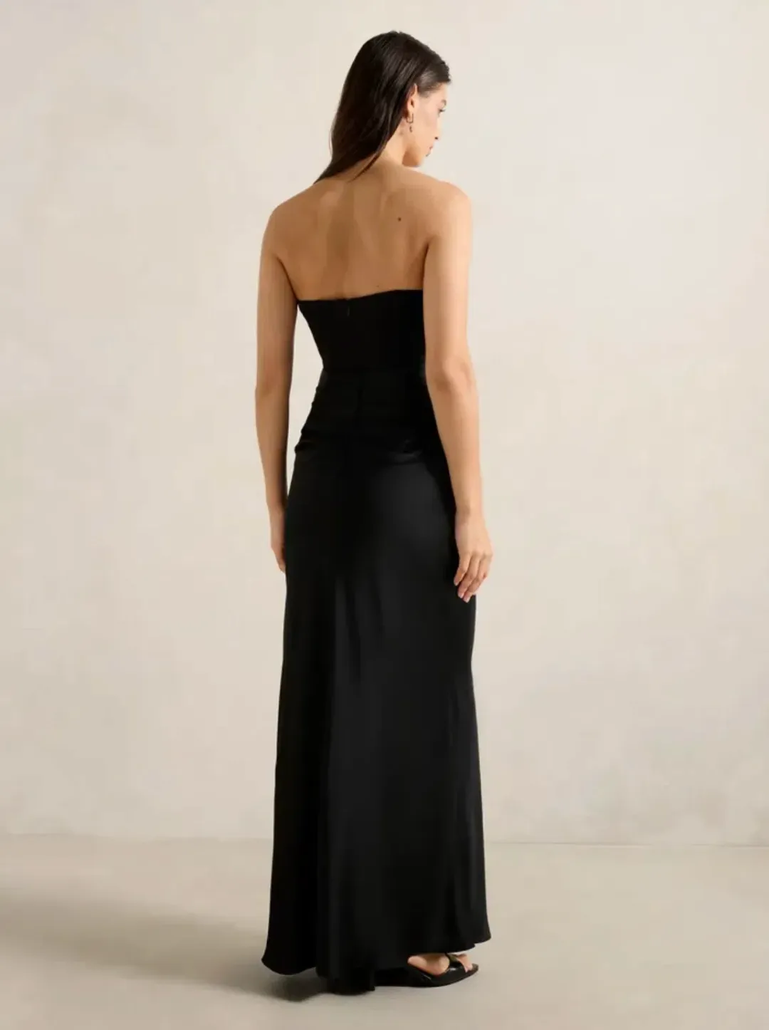 Forever New - Isra Drape Strapless Maxi Dress "Black" Size 8 for rent on The Volte - main image