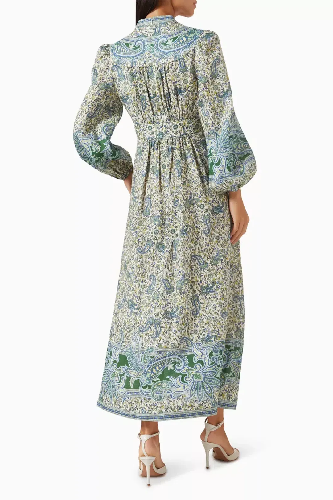 Zimmermann Ottie Plunge Midi Dress Size 2 / AU 12 for rent on The Volte - main image