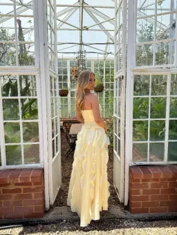 💛 Aje ALLAIRIE GOWN in Butter Yellow - Size 8 AU 💛 Ruffled Tiered Maxi Dress 💛 for rent on The Volte - image 7