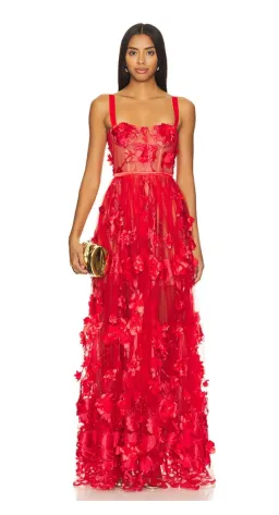 Bronx & Banco X REVOLVE Anastasia Maxi Dress in Red Bronx and Banco Size XS for rent on The Volte - image 1
