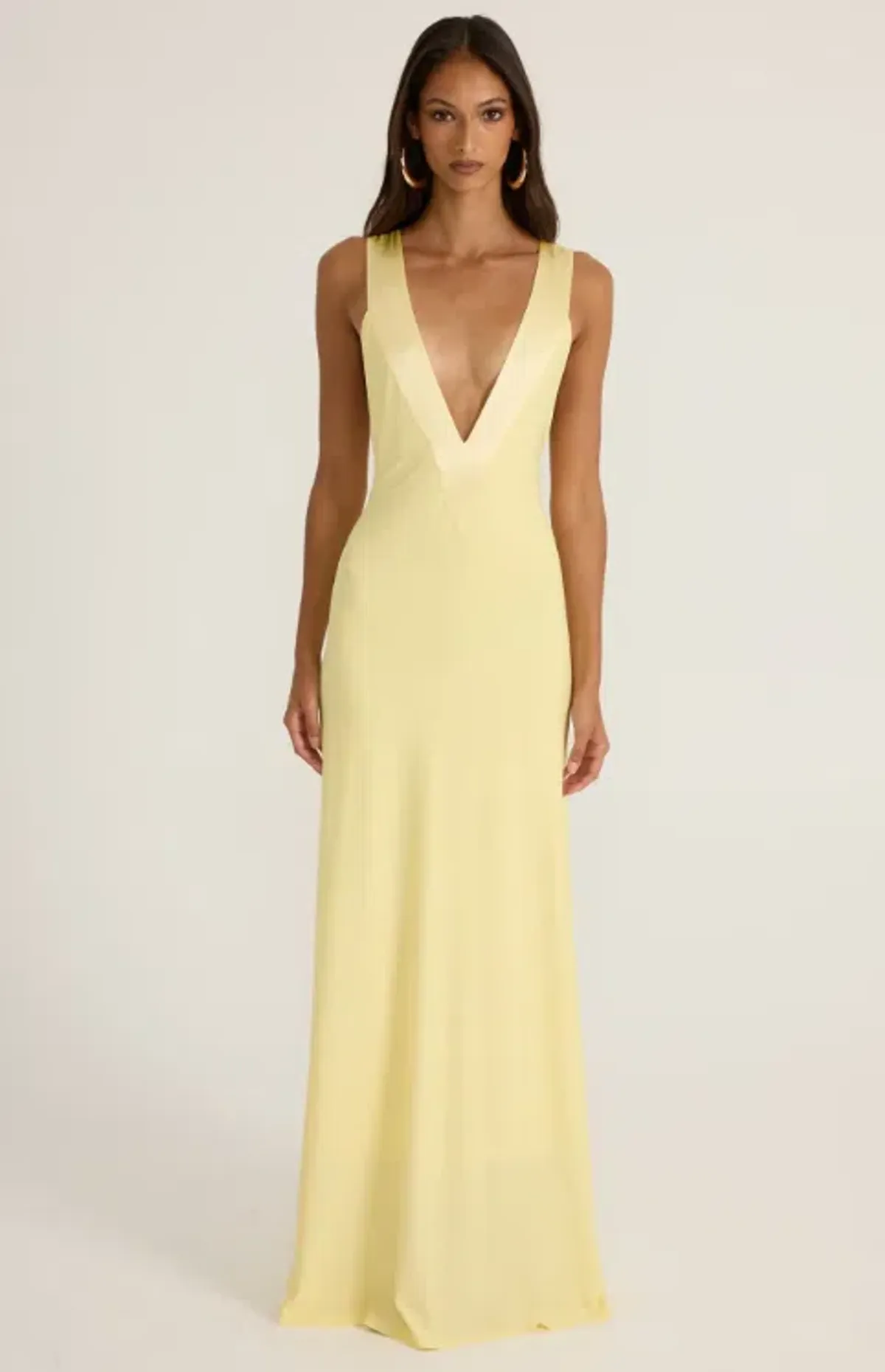 Ance Gria Rosa Gown Lemon Size 8 - Image 1