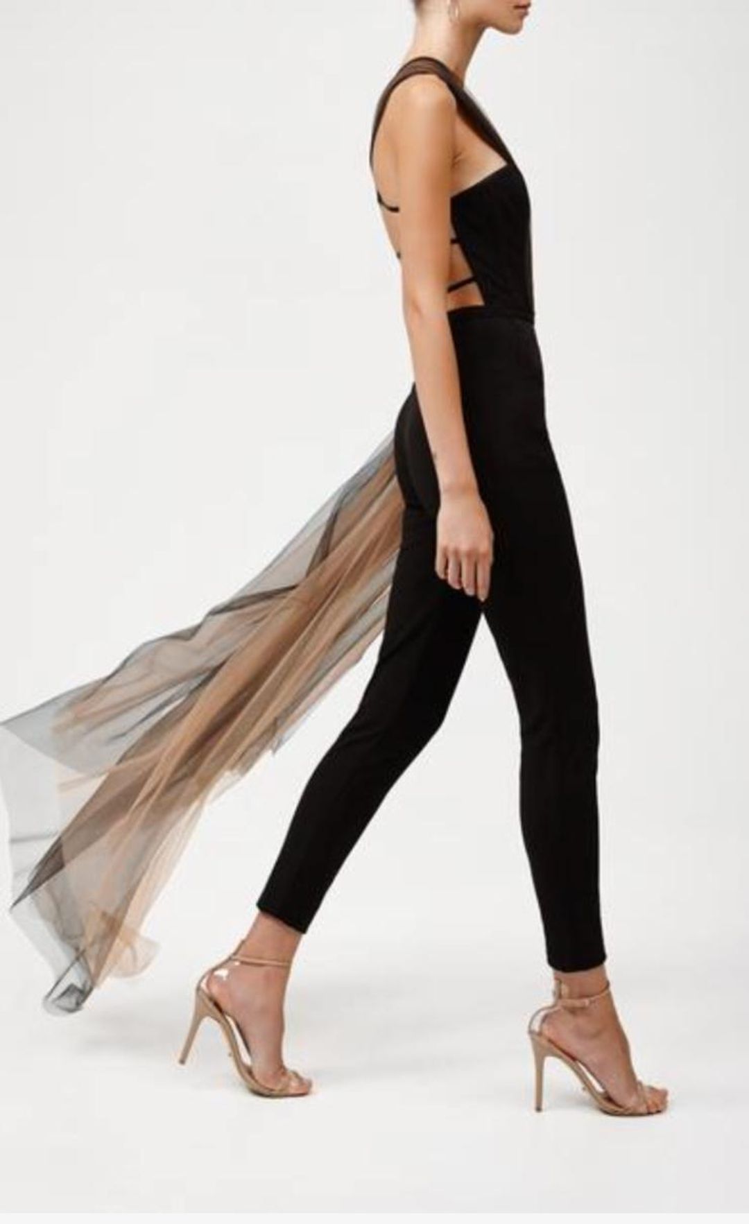 Lexi Audette Jumpsuit Black Size 8 for rent on The Volte - main image