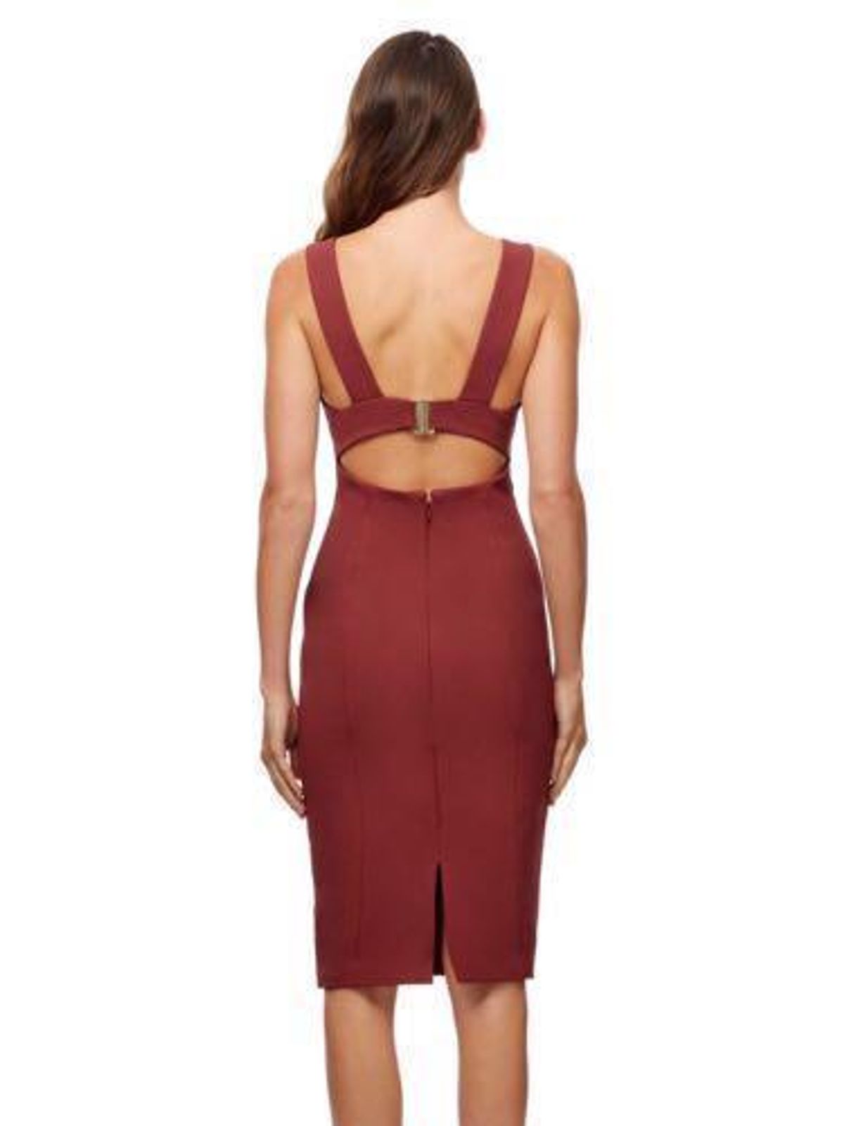 Kookai Roxy Dress Burgundy Size 6 - Image 2
