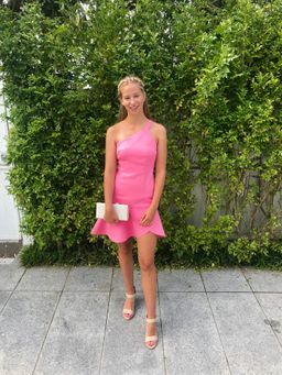 BY JOHNNY Asymmetric tulip mini dress size 8 for rent on The Volte - image 3