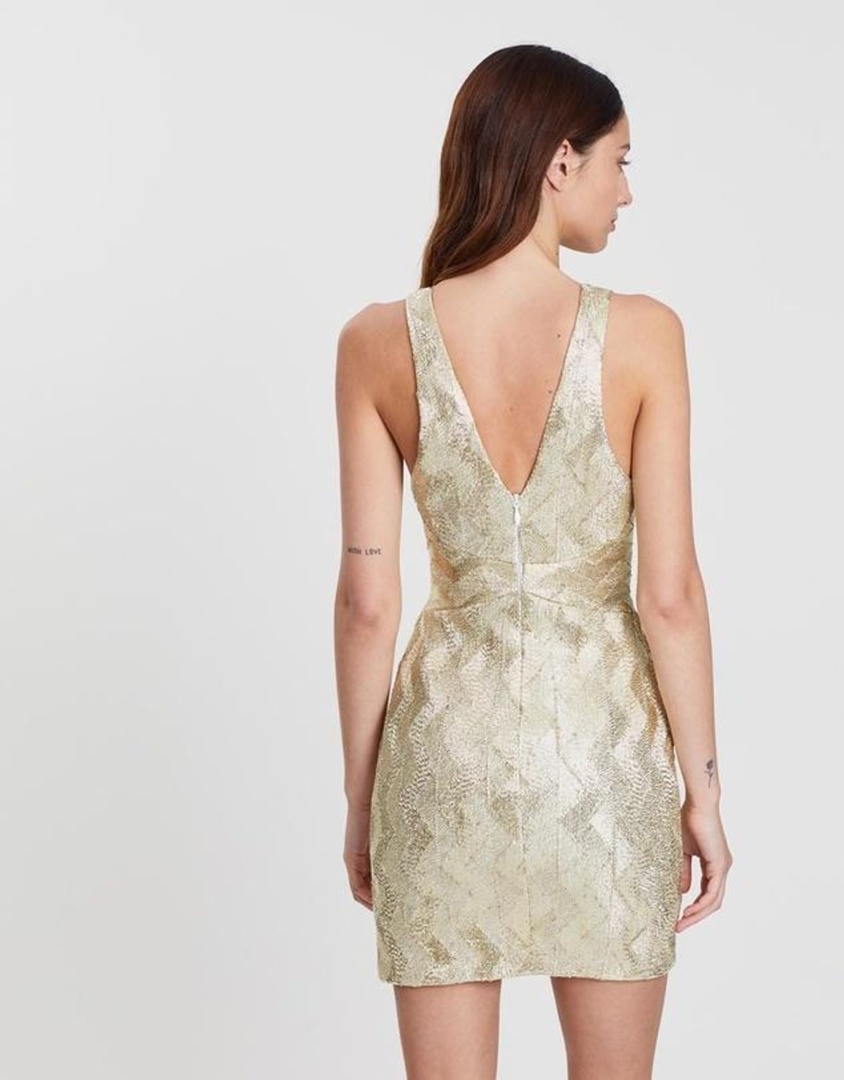 Manning Cartell No Filter Mini Dress Gold Size 8 - Image 3