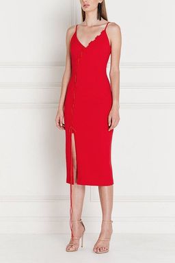Asilio Arnoux Loop and Tie Dress Red Size 6 for rent on The Volte - image 1