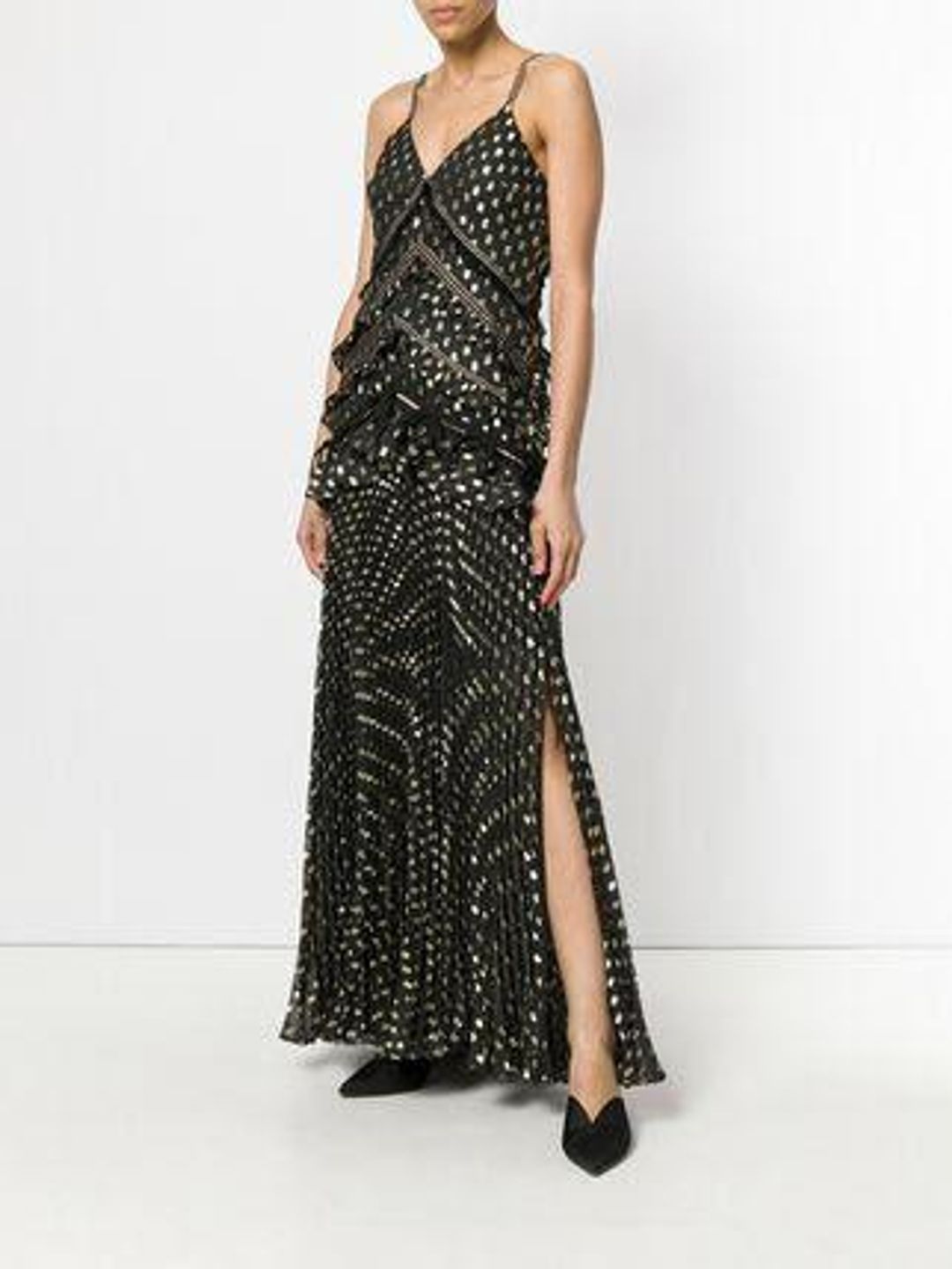 Self Portrait Metallic Polka Dot Gown size10 for rent on The Volte - main image