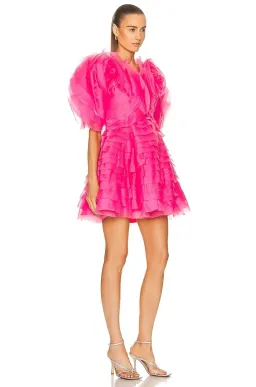 Aje Amour Pink Petal Ruffle Mini Dress | Size AU 6 for rent on The Volte - image 4
