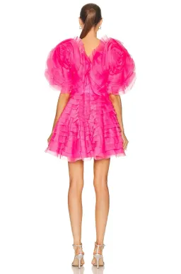 Aje Amour Pink Petal Ruffle Mini Dress | Size AU 6 for rent on The Volte - image 5