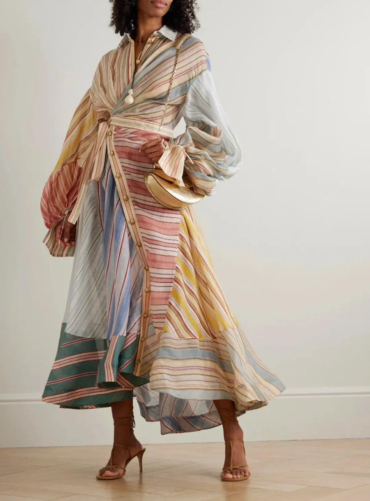 Zimmermann Rebellion Striped Midi Dress size 0 AUS 8 - Image 3