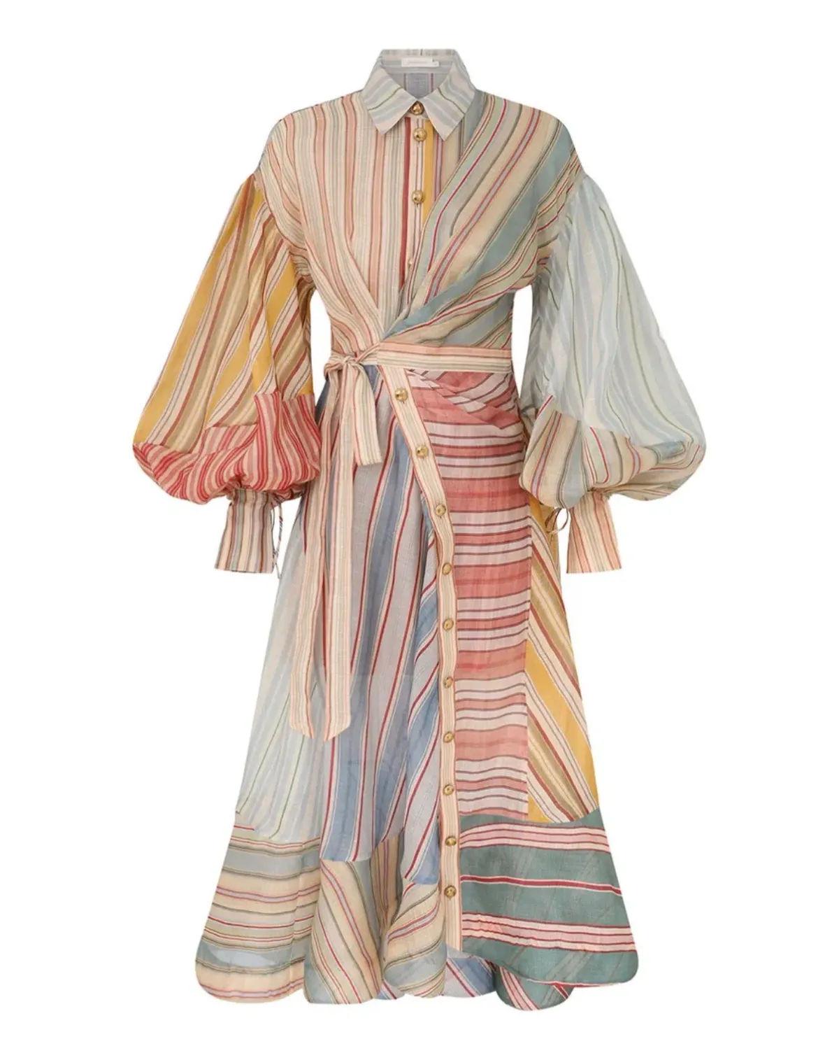 Zimmermann Rebellion Striped Midi Dress size 0 AUS 8 - Image 2