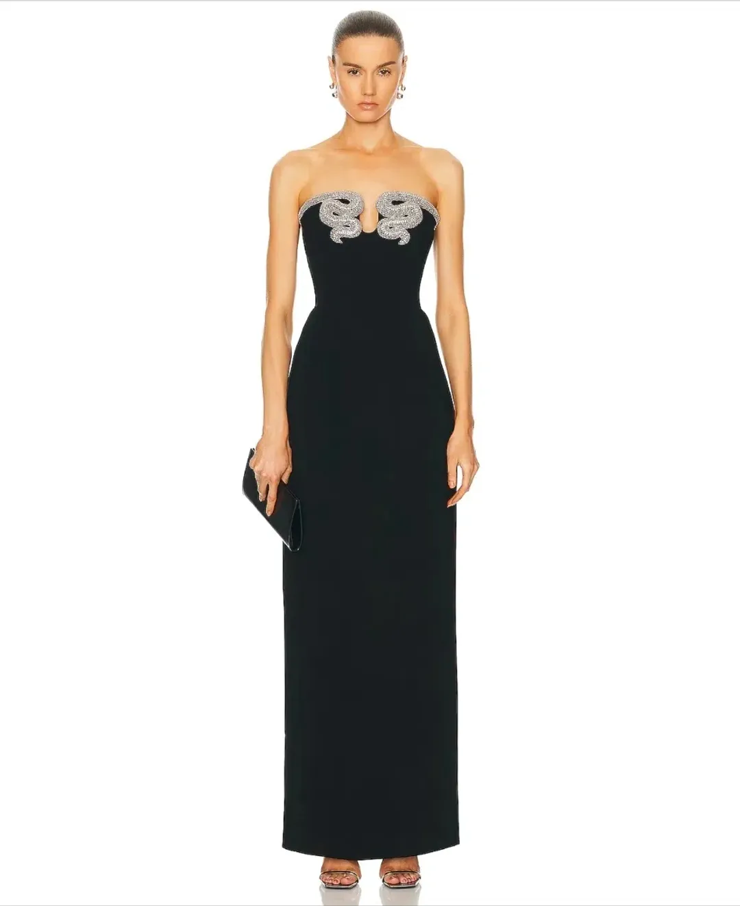 Rachel Gilbert Lukas Gown Black Silver Size 2/AU10 for rent on The Volte - main image