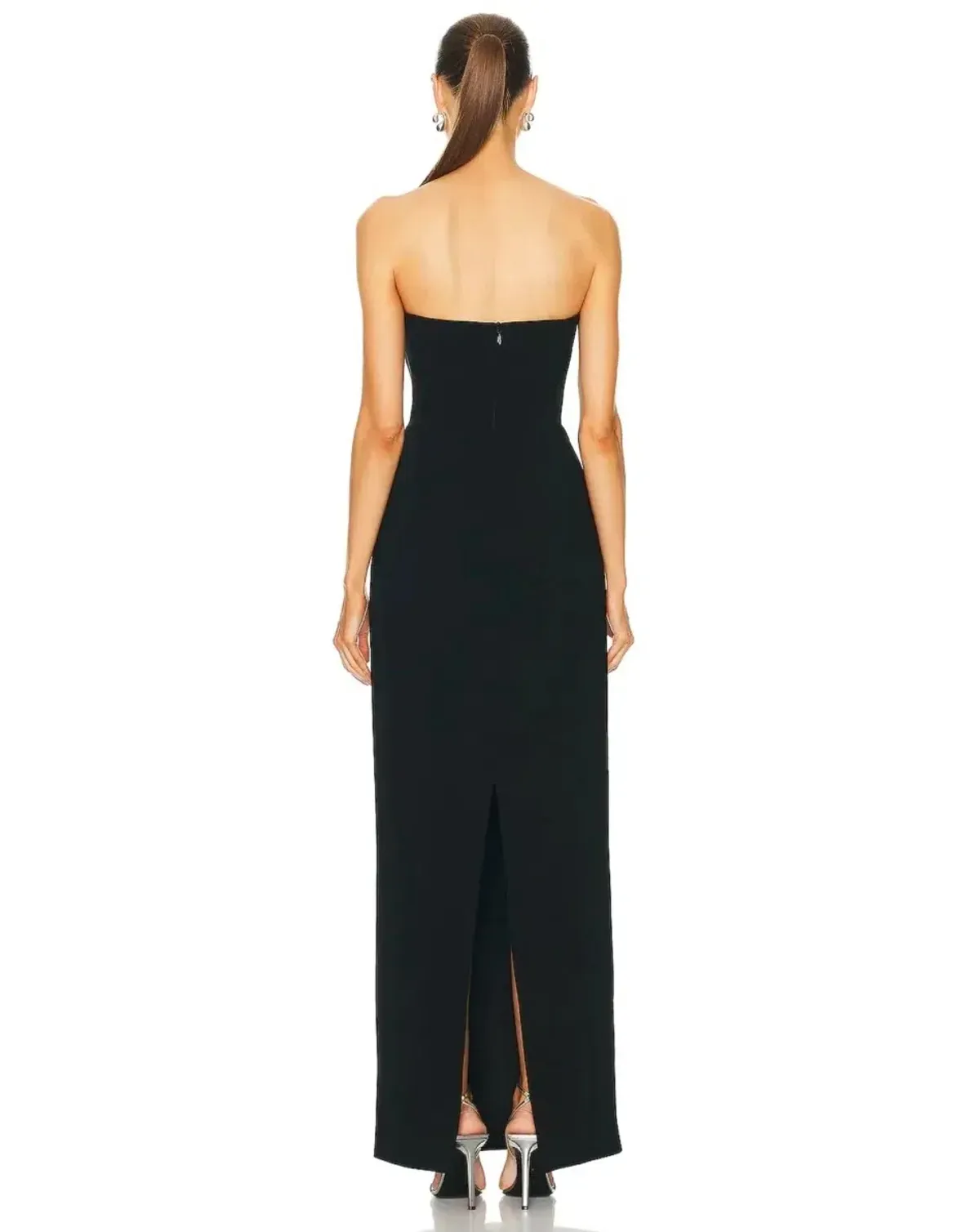 Rachel Gilbert Lukas Gown Black Silver Size 2/AU10 - Image 3