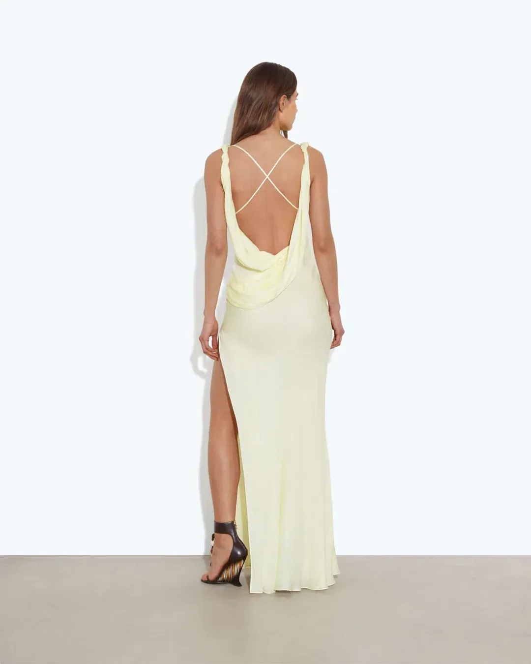 Rat & Boa NAVARRA DRESS YELLOW Size M for rent on The Volte - main image