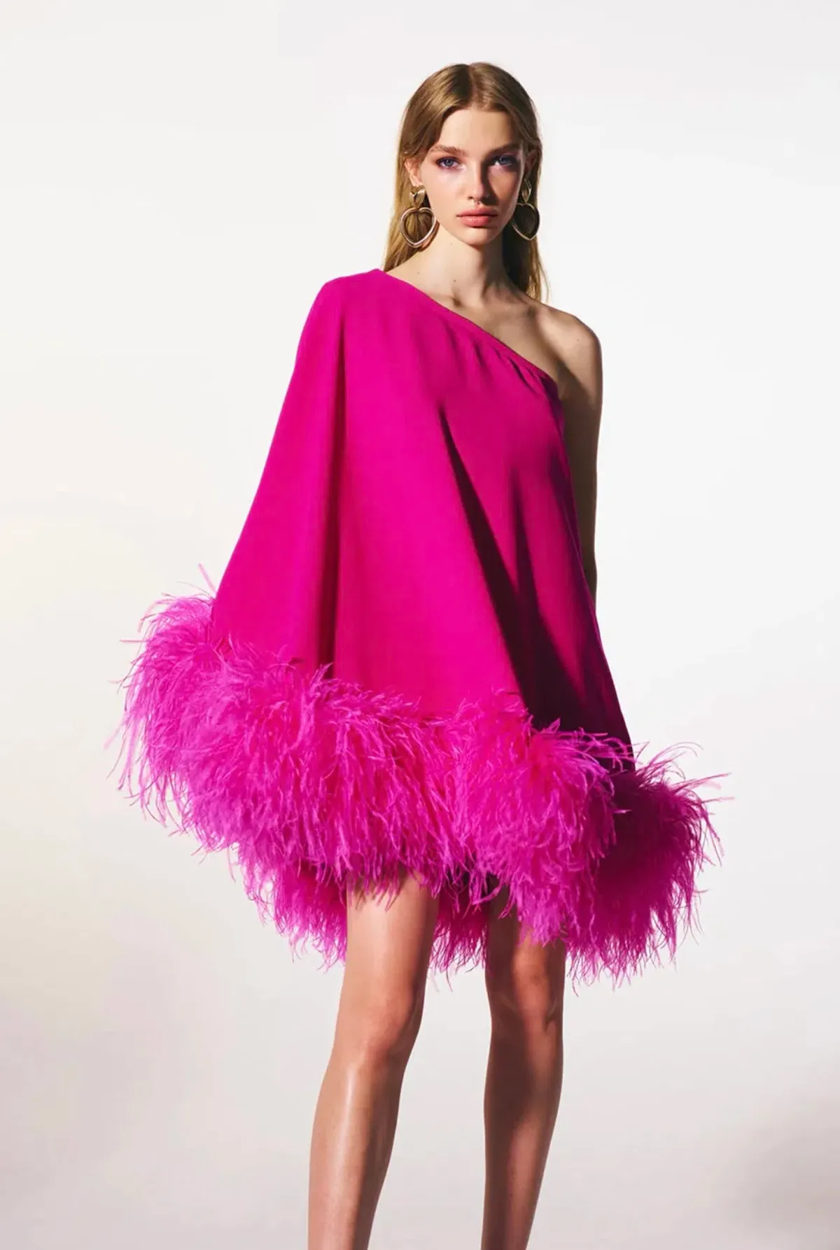 The New Arrivals by Ilkyaz Ozel Marlene Feather Dress for rent on The Volte - main image