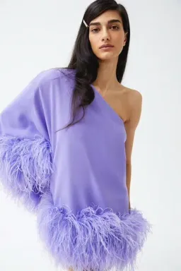 The New Arrivals by Ilkyaz Ozel Marlene Feather Dress for rent on The Volte - image 2