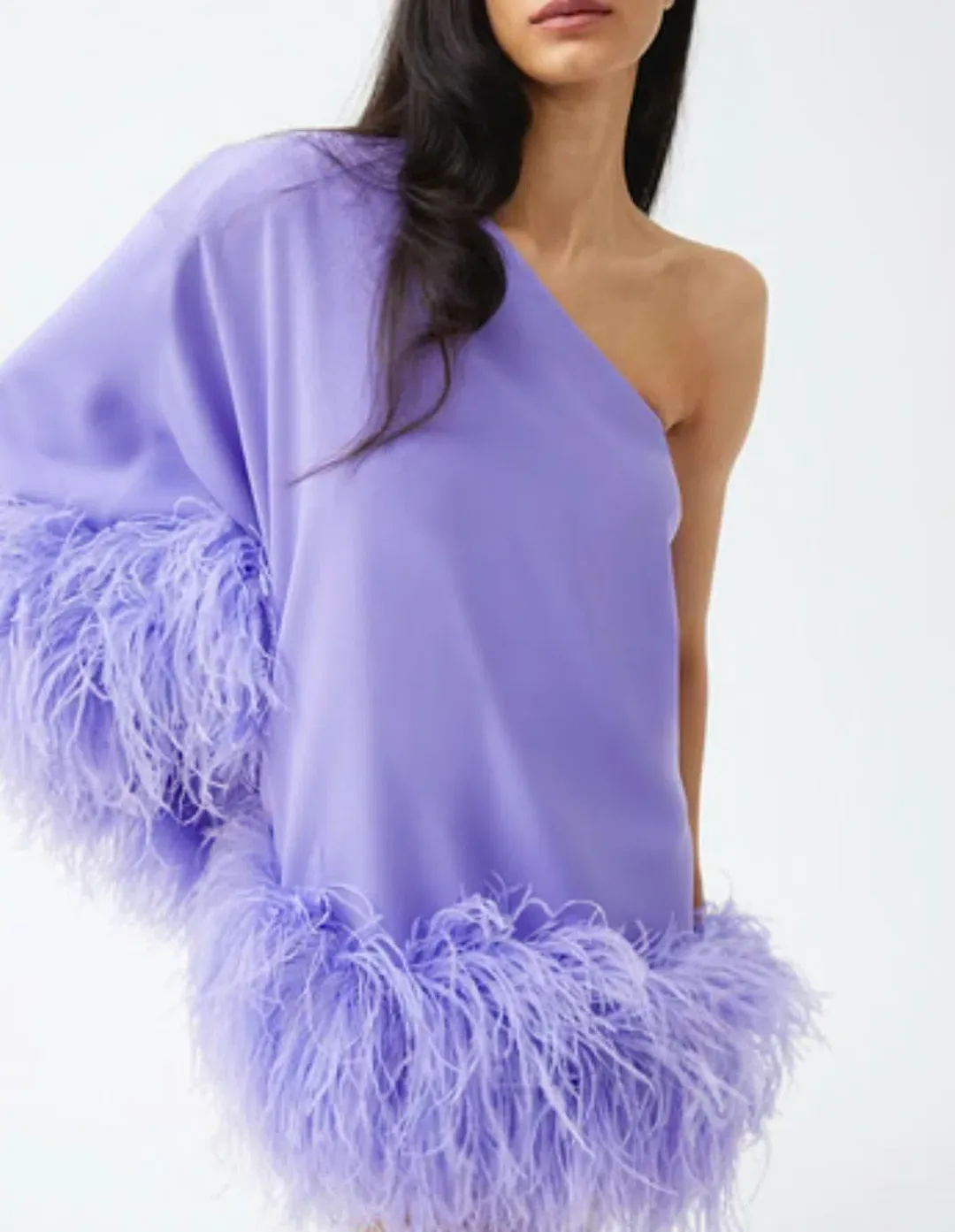 The New Arrivals by Ilkyaz Ozel Marlene Feather Dress for rent on The Volte - main image