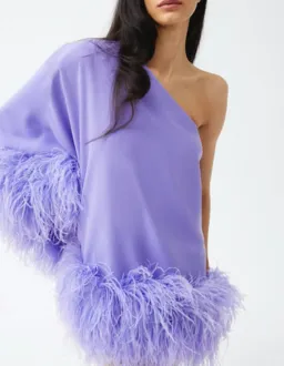 The New Arrivals by Ilkyaz Ozel Marlene Feather Dress for rent on The Volte - image 3