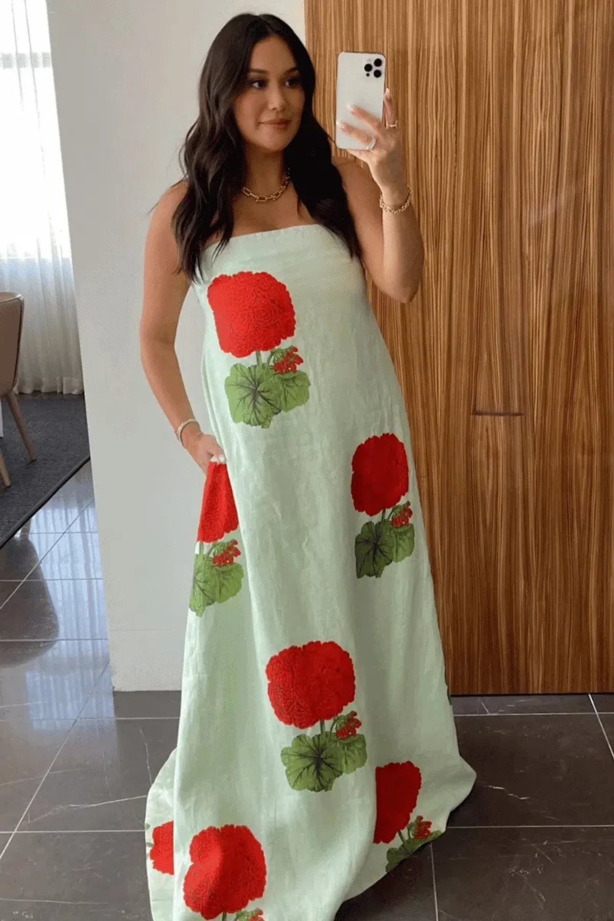 OROTON Posie Geranium Print Gown Size 14 AU - Image 1