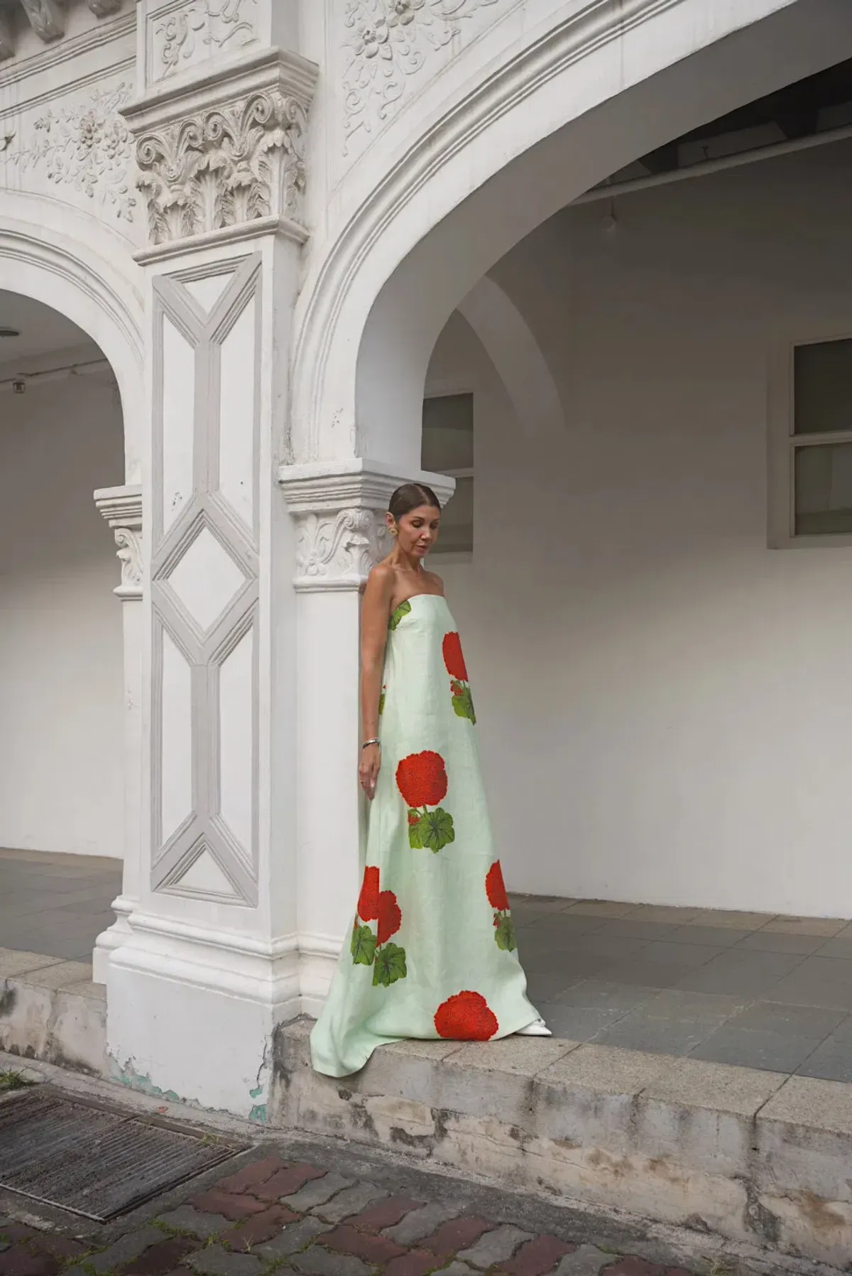 OROTON Posie Geranium Print Gown Size 14 AU - Image 8