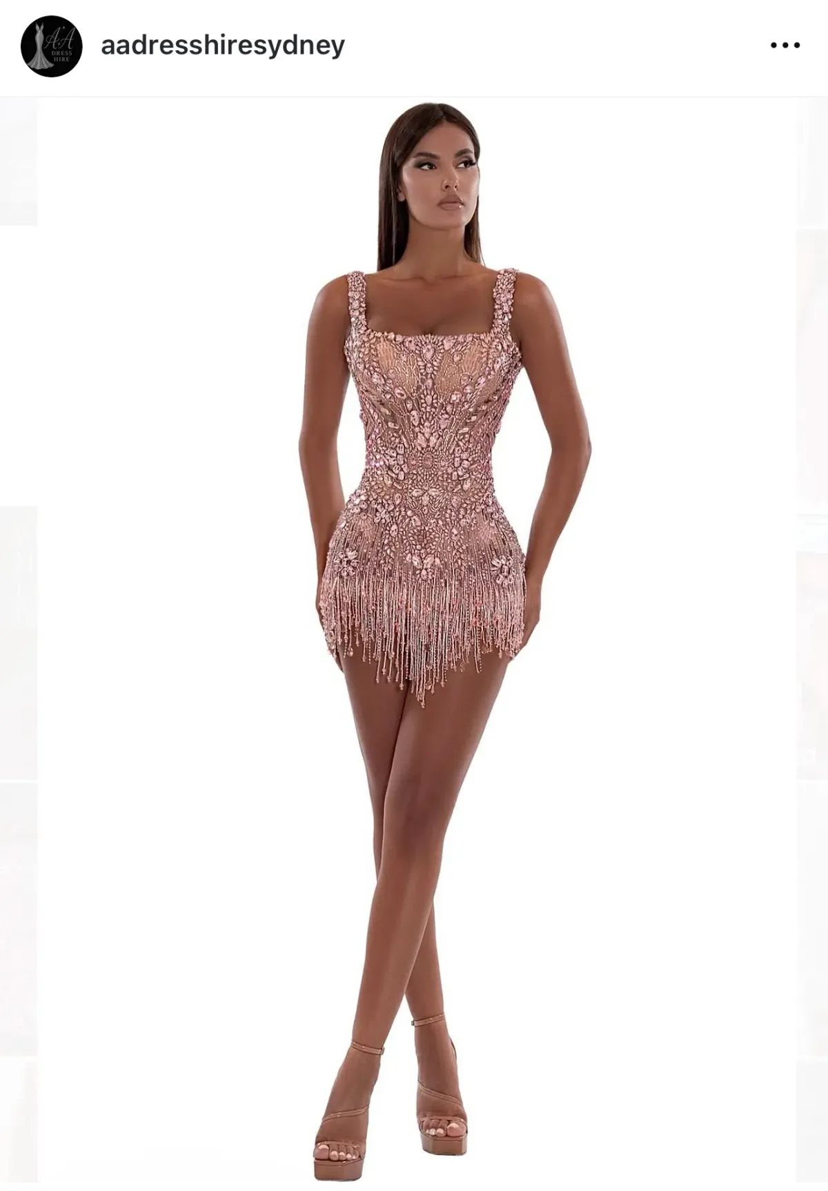 Albina Dyla SHORT DRESS WITH CRYSTALS AND STONES for rent on The Volte - main image