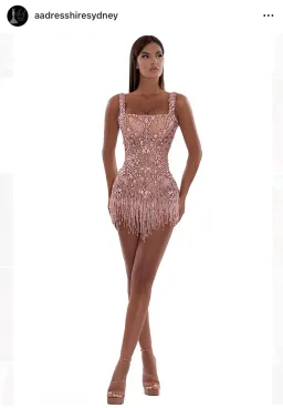 Albina Dyla SHORT DRESS WITH CRYSTALS AND STONES for rent on The Volte - image 1