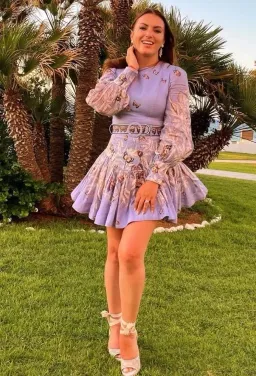 ZIMMERMANN BOTANICA BELTED MINI DRESS IN PANDANUS size 0 for rent on The Volte - image 1
