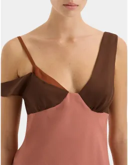 Sir the Label Halcyon Mini Dress Almond Spice for rent on The Volte - image 4