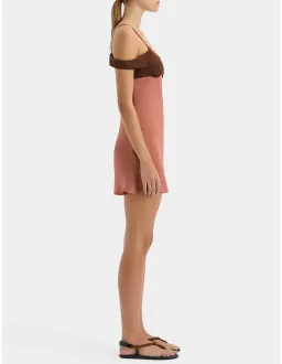 Sir the Label Halcyon Mini Dress Almond Spice for rent on The Volte - image 2