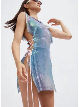 Poster Girl Bamm Bamm Iridescent Dress for rent on The Volte - image 1