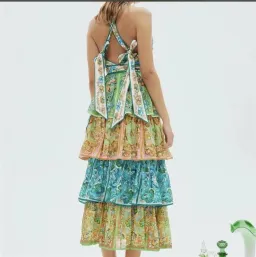 Alemais Dreamer Halter Midi Dress Multi Size 16 for rent on The Volte - image 2