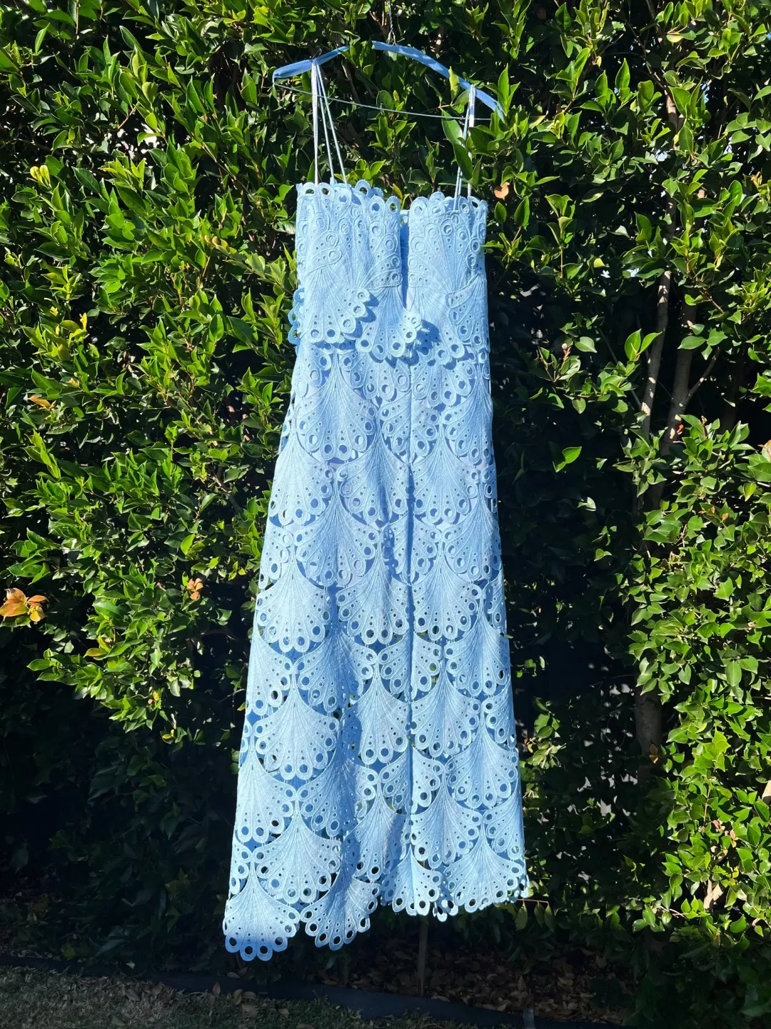 Sheike Ella Lace Maxi Dress Blue Size AU 18 for rent on The Volte - main image