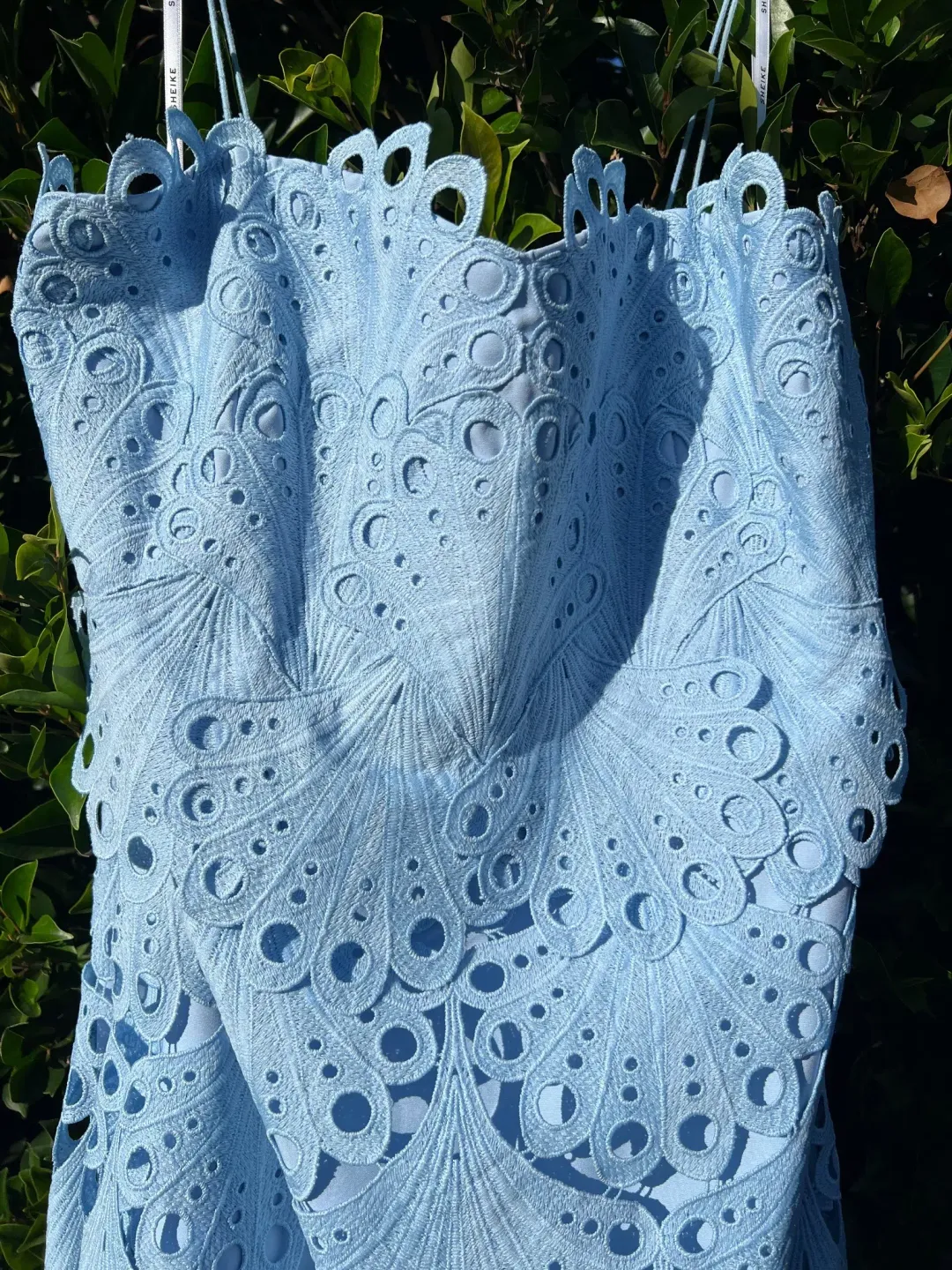 Sheike Ella Lace Maxi Dress Blue Size AU 18 for rent on The Volte - main image