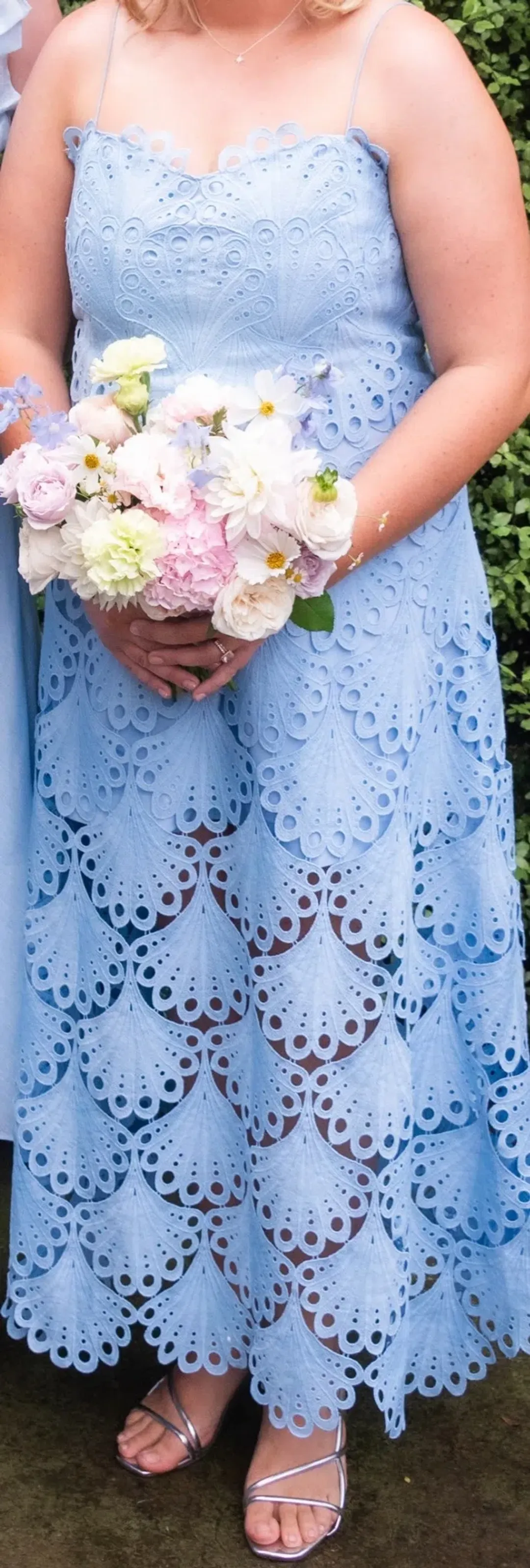 Sheike Ella Lace Maxi Dress Blue Size AU 18 for rent on The Volte - main image