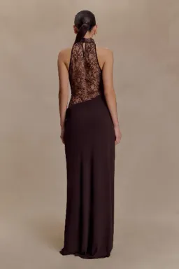 Meshki Arra Chiffon And Lace Halter Maxi Dress - Size M for rent on The Volte - image 2