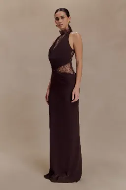 Meshki Arra Chiffon And Lace Halter Maxi Dress - Size M for rent on The Volte - image 3