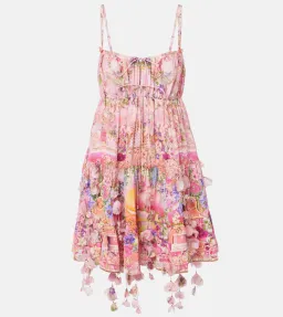 Camilla Gathered Bust Tiered Mini Dress Pink Size 18 for rent on The Volte - image 5